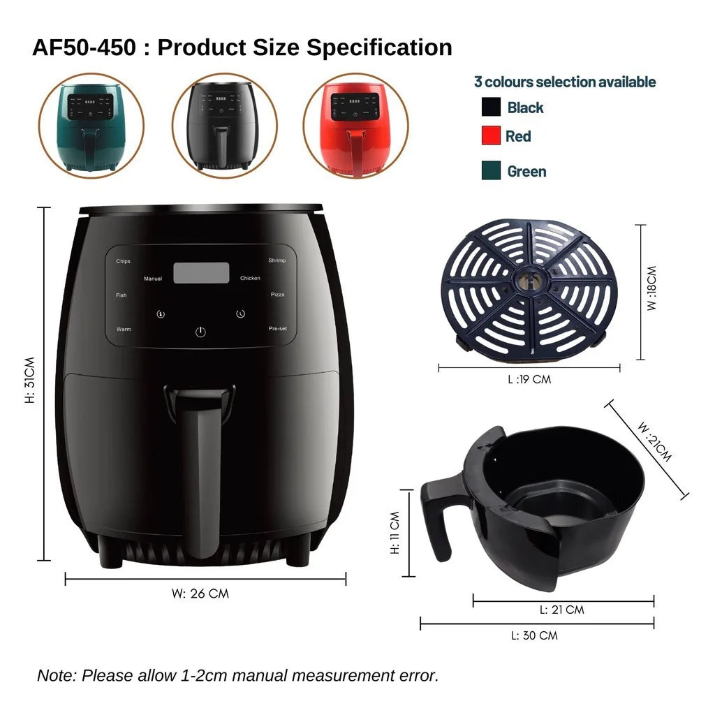 New Air Fryer Large Capacity Multi-Function Electric Fryer French Fries Maker for Home