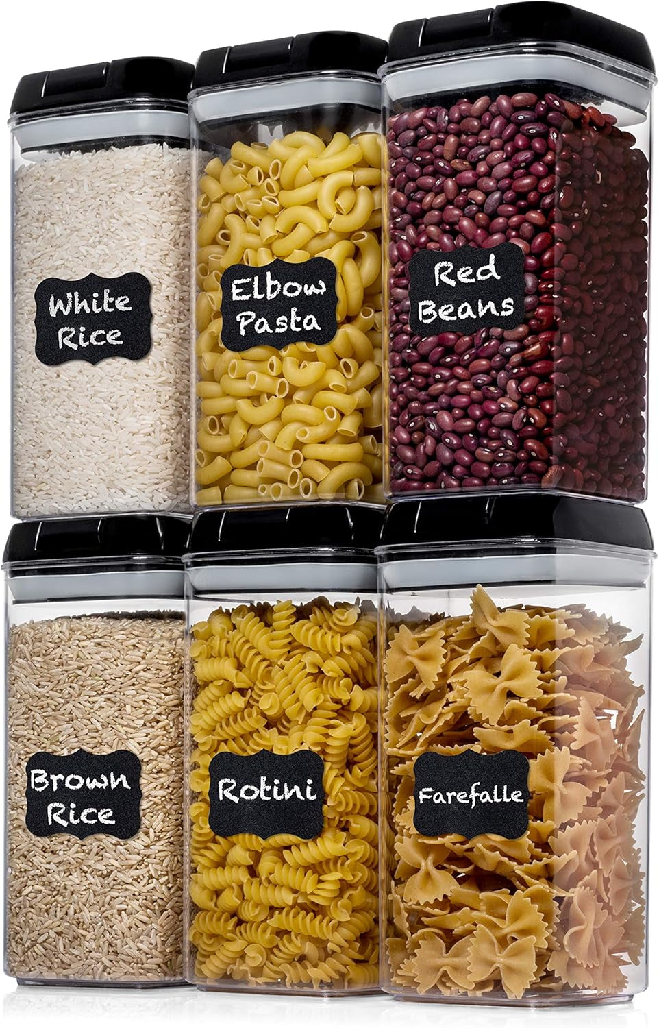 6 PC 1.2L Airtight Food Storage Containers with Lids BPA Free Plastic