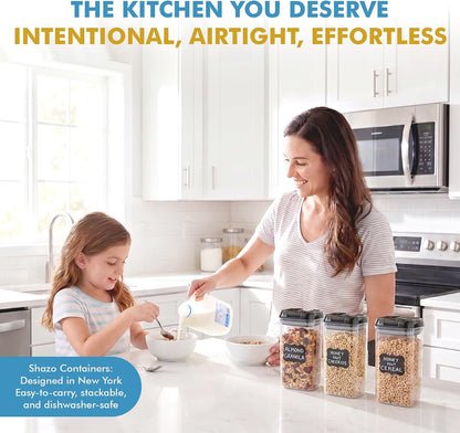 6 PC 1.2L Airtight Food Storage Containers with Lids BPA Free Plastic
